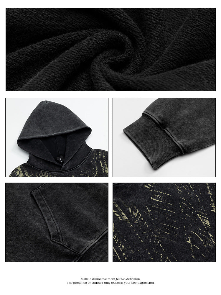 American-style heavyweight loose-fitting hoodie