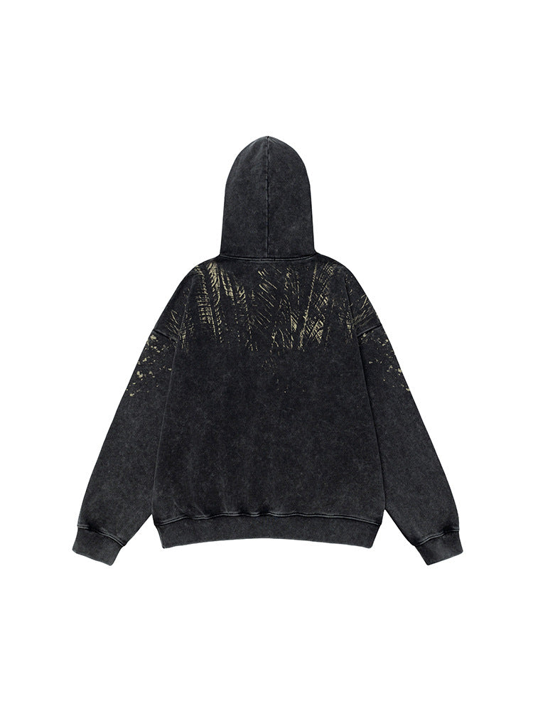 American-style heavyweight loose-fitting hoodie