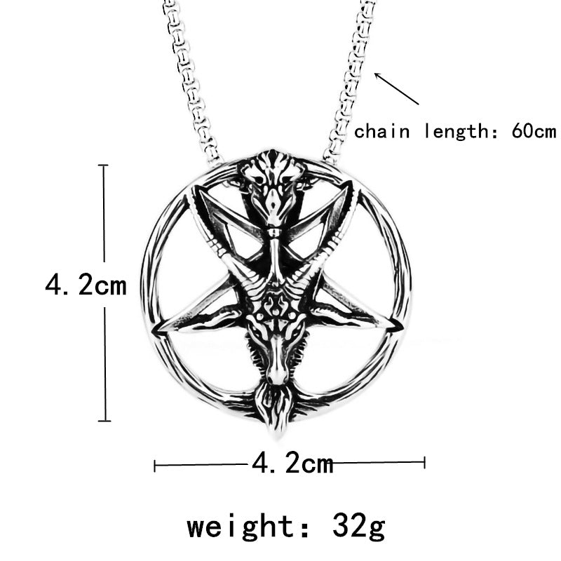 Goat hexagonal star pendant
