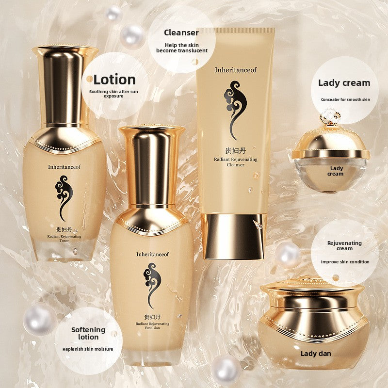 Five-piece set of hydrating and moisturizing skin care products